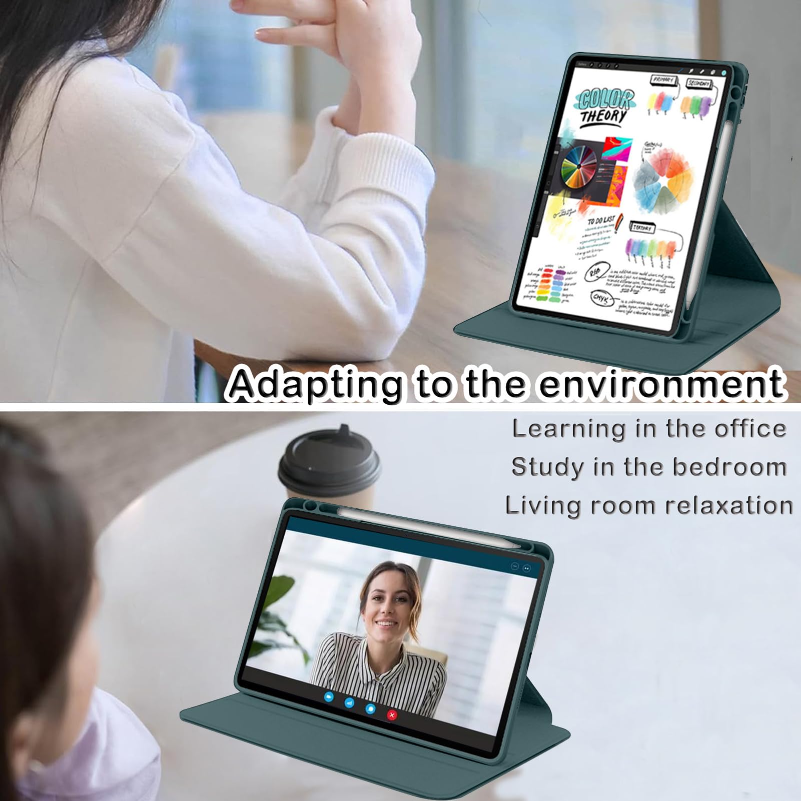 Rotating Case Compatible with Xiaomi Redmi Pad SE 8.7 Inch 4G 2024